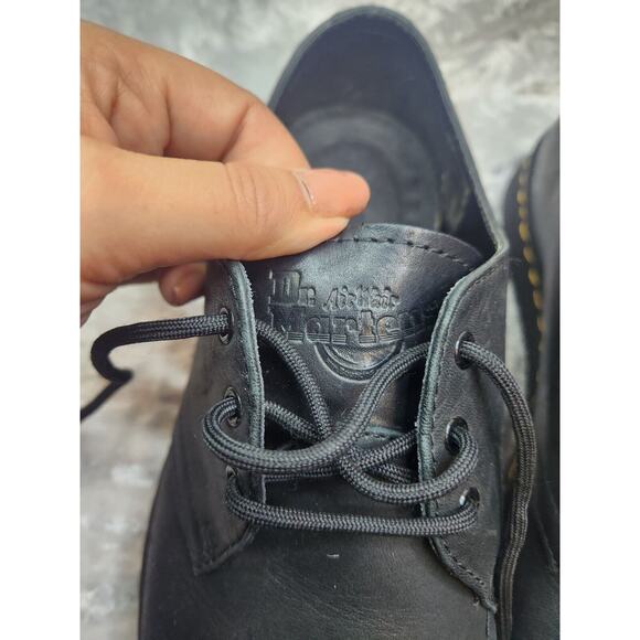 Dr Martens Air Wair Mens Black Leather Cavendish 3-Eye Shoes Unisex -Size 9M